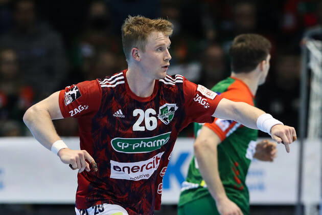 Jonathan Edvardsson (TSV Hannover-Burgdorf,26) - Handball Bundesliga Saison 2021-2022 SC Magdeburg vs. TSV Hannover-Burgdorf in der GETEC Arena in Magdeburg - Aktion,Mann,Männer,Handball,Deutschland,31.03.2022