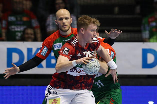 Jonathan Edvardsson (TSV Hannover-Burgdorf,26) - Handball Bundesliga Saison 2021-2022 SC Magdeburg vs. TSV Hannover-Burgdorf in der GETEC Arena in Magdeburg - Aktion,Mann,Männer,Handball,Deutschland,31.03.2022
