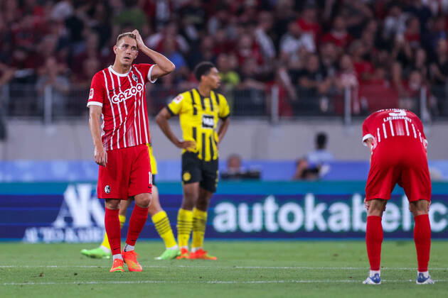 12.08.2022, Fussball, Saison 2022 2023, 1. Bundesliga, SC Freiburg - Borussia Dortmund, Nils Petersen (SC Freiburg), Foto: Dennis Ewert RHR-FOTO xRHR-FOTO DEx