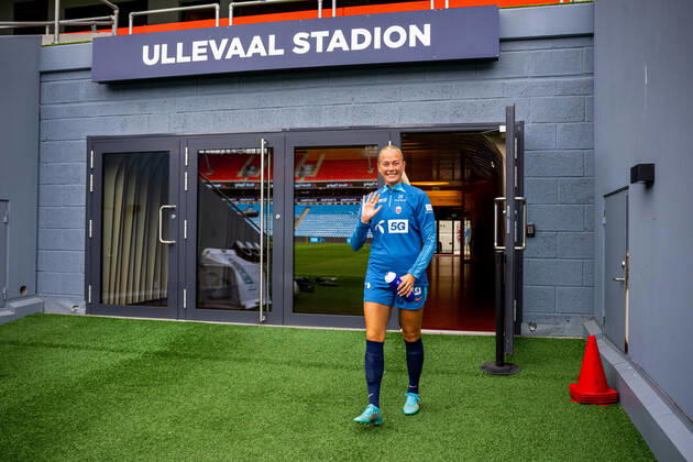 220830 Guro Bergsvand of the Norwegian women s national football team during a training session on August 30, 2022 in Oslo. Photo: Vegard Grott BILDBYRAN kod VG VG0342 bbeng fotboll football soccer fotball vm-kval kval fifa women s world cup qualifier qualifier träning practice training trening norge norway dam Copyright: VEGARDxGRoTT BB220830VG114