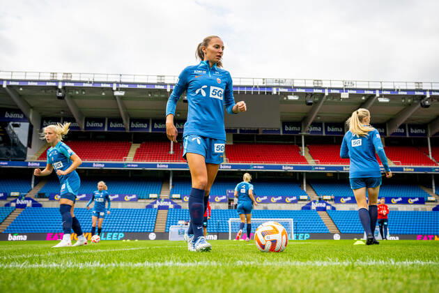 220830 Marit Bratberg Lund of the Norwegian women s national football team during a training session on August 30, 2022 in Oslo. Photo: Vegard Grott BILDBYRAN kod VG VG0342 bbeng fotboll football soccer fotball vm-kval kval fifa women s world cup qualifier qualifier träning practice training trening norge norway dam Copyright: VEGARDxGRoTT BB220830VG120