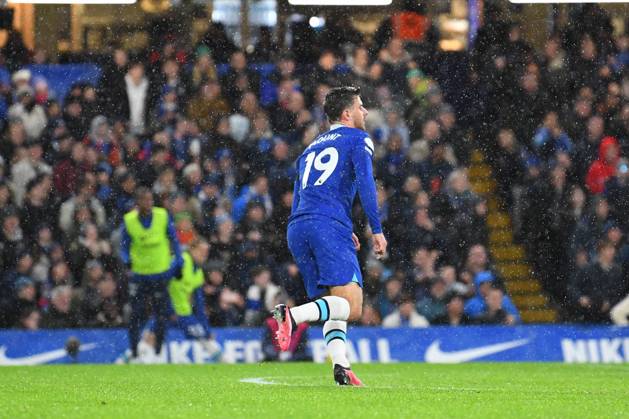 Chelsea v Bournemouth Premier League 27 12 2022. Chelsea midfielder Mason Mount (19) GOAL scores 2-0 and celebrates during the Premier League match between Chelsea and Bournemouth at Stamford Bridge, London, England on 27 December 2022. during the Premier League match between Chelsea and Bournemouth at Stamford Bridge, London, England on 27 December 2022. London Stamford Bridge Greater London England Editorial use only DataCo restrictions apply See www.football-dataco.com , Copyright: xSimonxTraylenx PSI-16605-0008