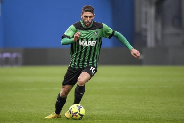 Domenico Berardi of US Sassuolo in action during the Serie A football match between US Sassuolo and UC Sampdoria at Citta del Tricolore stadium in Reggio Emilia (Italy), January 4th 2023. Photo Andrea Staccioli Insidefoto andreaxstaccioli