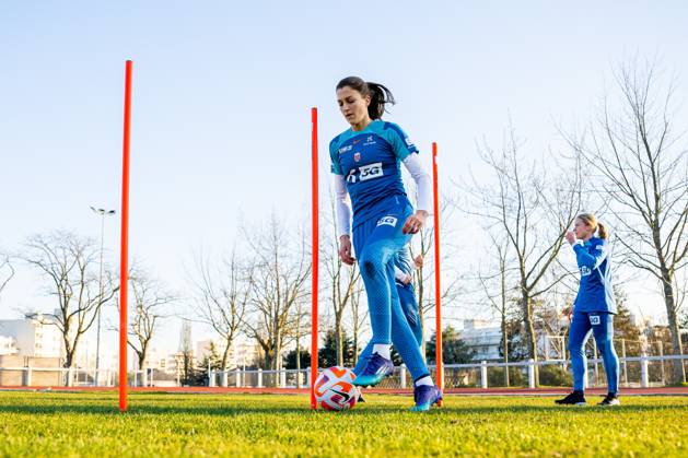 230213 Emma Stolen Godo of the Norwegian women s national football team during a training session on February 13, 2023 in Angers. Photo: Vegard Grott BILDBYRAN kod VG VG0392 bbeng fotboll football soccer fotball träningslandskamp International Friendly, Länderspiel, Nationalmannschaft privatlandskamp träning practice training trening norge norway women dam Copyright: VEGARDxGRoTT BB230213VG009