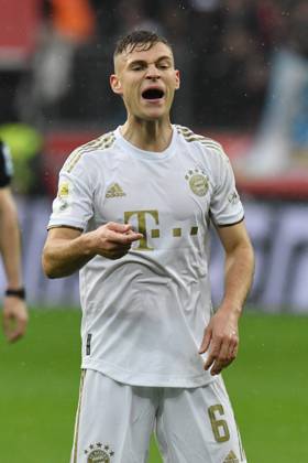 Joshua Kimmich ( FC Bayern Muenchen ) gestikuliert. GER, Bayer 04 Leverkusen vs FC Bayern Muenchen, Fussball, Bundesliga, 25. Spieltag, Spielzeit 2022 2023, 19.03.2023 DFL REGULATIONS PROHIBIT ANY USE OF PHOTOGRAPHS AS IMAGE SEQUENCES AND OR QUASI-VIDEO GER, Bayer 04 Leverkusen vs FC Bayern Muenchen, Fussball, Bundesliga, 25. Spieltag, Spielzeit 2022 2023, 19.03.2023 Leverkusen Copyright: xEibner-Pressefoto ThomasxThienelx EP_TTL