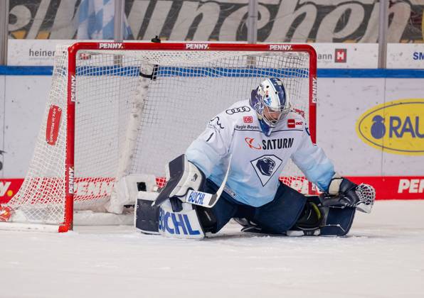 Jonas Stettmer (Torwart, ERC Ingolstadt Panther, 1). EHC Red Bull Muenchen gegen ERC Ingolstadt, Eishockey, DEL, Playoffs, Finale Spiel 5, Saison 2022 2023, 23.04.2023. EHC Red Bull Muenchen gegen ERC Ingolstadt, Eishockey, DEL, Playoffs, Finale Spiel 5, Saison 2022 2023, 23.04.2023. Muenchen Copyright: xEibner-Pressefoto HeikexFeinerx EP_HFR