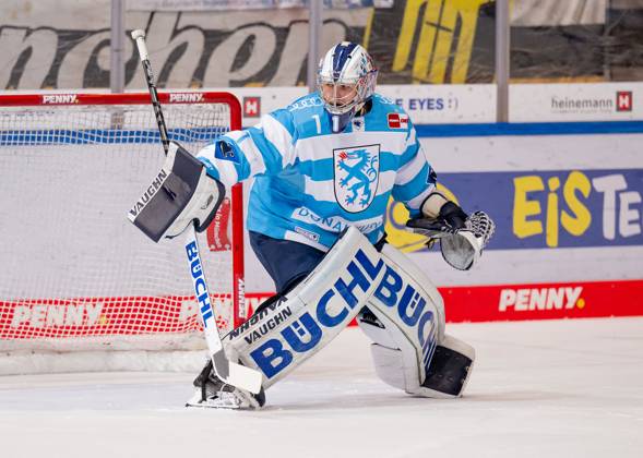 Jonas Stettmer (Torwart, ERC Ingolstadt Panther, 1) beim Warmup. EHC Red Bull Muenchen gegen ERC Ingolstadt, Eishockey, DEL, Playoffs, Finale Spiel 5, Saison 2022 2023, 23.04.2023. EHC Red Bull Muenchen gegen ERC Ingolstadt, Eishockey, DEL, Playoffs, Finale Spiel 5, Saison 2022 2023, 23.04.2023. Muenchen Copyright: xEibner-Pressefoto HeikexFeinerx EP_HFR
