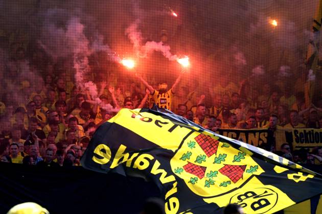 DORTMUND - Borussia Dortmund supporters ahead of the Bundesliga match between Borussia Dortmund and 1 FSV Mainz 05 at the Signal Iduna Park on May 27, 2023 in Dortmund, Germany. AP Dutch Height Bundesliga 2022 2023 xVIxANPxSportx xGerritxvanxKeulenxIVx 470317433 originalFilename: 470317433
