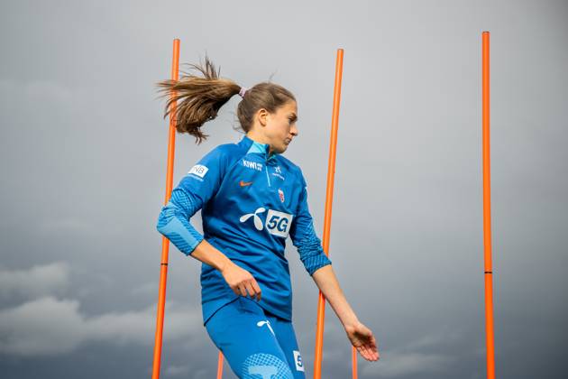 230721 Emma Stolen Godo of the Norwegian women?s national football team at a training session during the FIFA Women s World Cup on July 21, 2023 in Auckland. Photo: Vegard Grott BILDBYRAN kod VG VG0489 bbeng fotball fotboll football norge norway a kvinner dam fotbolls-vm fotball vm kvinner världsmästerskap vm fifa womens world cup träning practice training day 2 Copyright: VEGARDxGRoTT BB230721VG028