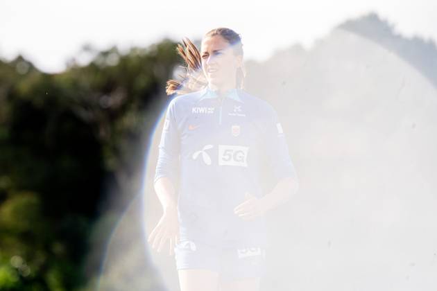230723 Emma Stolen Godo of the Norwegian women?s national football team at a training session during the FIFA Women s World Cup on July 23, 2023 in Auckland. Photo: Vegard Grott BILDBYRAN kod VG VG0491 bbeng fotball fotboll football norge norway a kvinner dam fotbolls-vm fotball vm kvinner världsmästerskap vm fifa womens world cup träning practice training day 4 Copyright: VEGARDxGRoTT BB230723VG011