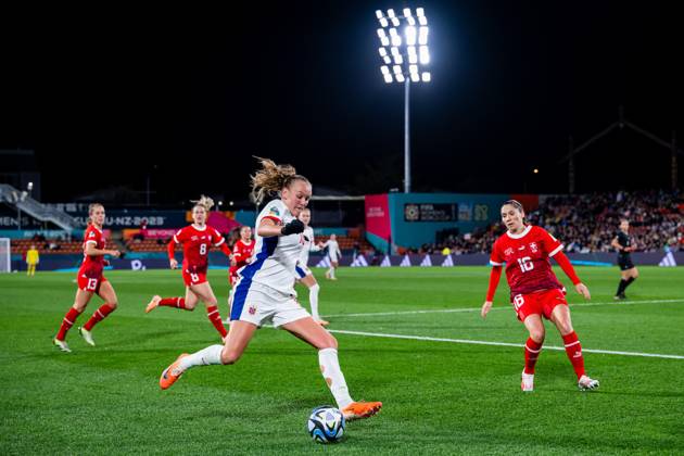 230725 Frida Maanum of Norway during the FIFA Women s World Cup football match between Switzerland and Norway on July 25, 2023 in Hamilton. Photo: Vegard Grott BILDBYRAN kod VG VG0497 bbeng fotball fotboll football a kvinner dam fotbolls-vm fotball vm kvinner världsmästerskap verdensmesterskap vm fifa womens world cup day 6 switzerland schweiz sveits norge norway Copyright: VEGARDxGRoTT BB230725VG224