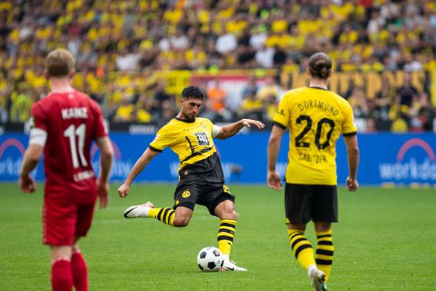1.Bundesliga, 1.Spieltag: Borussia Dortmund - 1.FC Koeln, Dortmund, Signal Iduna Park, 19.08.2023 Emre Can (Borussia Dortmund, 23) 1.Bundesliga, 1.Spieltag: Borussia Dortmund - 1.FC Koeln, Dortmund, Signal Iduna Park, 19.08.2023 DFL Regulations prohibit any of use of photographs as image sequences and quasi video Copyright: xBEAUTIFULxSPORTS Buriakovx