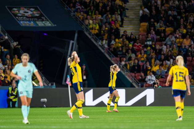 230819 Nathalie Björn of Sweden celebrates after the FIFA Women s World Cup bronze medal match between Sweden and Australia on August 19, 2023 in Brisbane. Photo: Mathias Bergeld BILDBYRAN kod MB MB0705 fotboll football soccer fotball fotbolls-vm världsmästerskap vm fifa womens world cup bronsmatch bronze medal game sverige a sweden australien australia 31 dam bbeng fotball vm verdensmesterskap kvinner women sverige jubel Copyright: MATHIASxBERGELD BB230819MB298