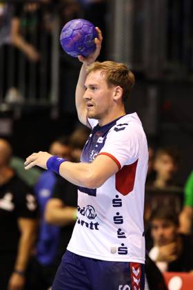 Simon Pytlick (SG Flensburg Handewitt,2) - Handball Bundesliga Saison 2023-2024 SC Magdeburg vs. SG Flensburg-Handewitt in der GETEC Arena in Magdeburg - Einzelbild,Aktion,Handball,Deutschland,03.09.2023