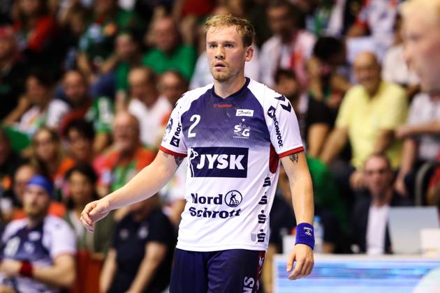 Simon Pytlick (SG Flensburg Handewitt,2) - Handball Bundesliga Saison 2023-2024 SC Magdeburg vs. SG Flensburg-Handewitt in der GETEC Arena in Magdeburg - Einzelbild,Aktion,Handball,Deutschland,03.09.2023