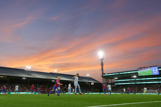 Crystal Palace v Nottingham Forest 07 October 2023, London - Premier League Football - Crystal Palace v Nottingham Forest - A general view of the evening sky at Selhurst Park - Photo: Jacques Feeney Offside. London UK Copyright: xJacquesxFeeneyx xOffsidexOffside
