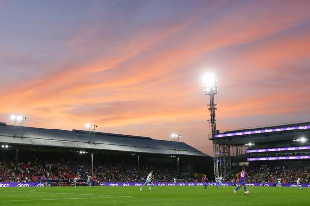 Crystal Palace v Nottingham Forest 07 October 2023, London - Premier League Football - Crystal Palace v Nottingham Forest - A general view of the evening sky at Selhurst Park - Photo: Jacques Feeney Offside. London UK Copyright: xJacquesxFeeneyx xOffsidexOffside