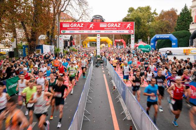 RUNNING - Graz Marathon 2023 GRAZ,AUSTRIA,08.OCT.23 - RUNNING - Graz Marathon. Image shows participants GEPAxpictures xJohannesxFriedl