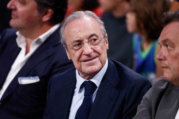 October 10, 2023, MADRID, MADRID, SPAIN: Florentino Perez, President of Real Madrid, is seen during the basketball friendly match played between Real Madrid and Dallas Mavericks at Wizink Center pavilion on October 10, 2023, in Madrid, Spain. MADRID SPAIN - ZUMAa181 20231010_zaa_a181_037 Copyright: xOscarxJ.xBarrosox