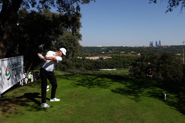 October 12, 2023, MADRID, MADRID, SPAIN: Justin Rose of England in action during Acciona Open de Espana, Round 1, Golf tournament celebrated at Club de Campo on October 12, 2023, in Madrid, Spain. MADRID SPAIN - ZUMAa181 20231012_zaa_a181_040 Copyright: xOscarxJ.xBarrosox