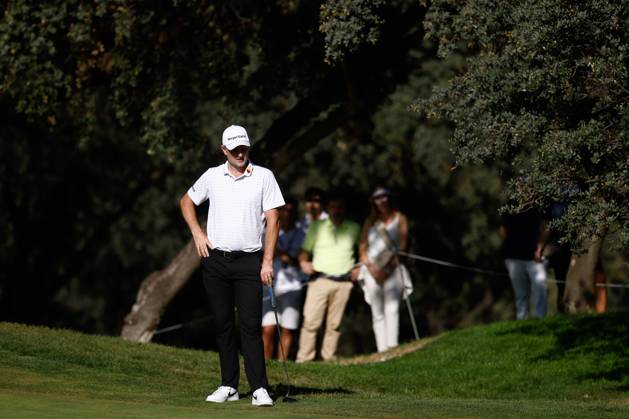 October 12, 2023, MADRID, MADRID, SPAIN: Justin Rose of England looks on during Acciona Open de Espana, Round 1, Golf tournament celebrated at Club de Campo on October 12, 2023, in Madrid, Spain. MADRID SPAIN - ZUMAa181 20231012_zaa_a181_058 Copyright: xOscarxJ.xBarrosox