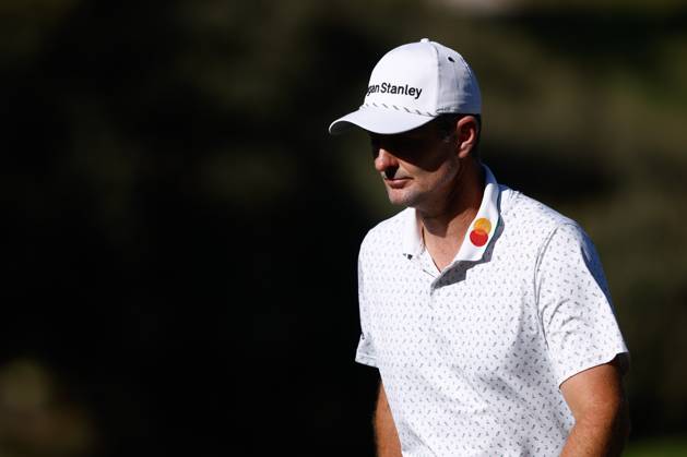 October 12, 2023, MADRID, MADRID, SPAIN: Justin Rose of England looks on during Acciona Open de Espana, Round 1, Golf tournament celebrated at Club de Campo on October 12, 2023, in Madrid, Spain. MADRID SPAIN - ZUMAa181 20231012_zaa_a181_072 Copyright: xOscarxJ.xBarrosox