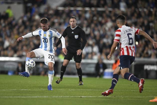 BUENOS AIRES, ARGENTINA - OCTOBER 12: Alexis Mac Allister of Argentina, Liverpool FC during the FIFA World Cup, WM, Weltmeisterschaft, Fussball 2026 Qualifier match between Argentina and Paraguay at Estadio Mas Monumental Antonio Vespucio Liberti on October 12, 2023 in Buenos Aires, Arg Argentina v Paraguay : FIFA World Cup 2026 Qualifier match Copyright: xDiegoxHalisz SFSIx