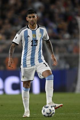 BUENOS AIRES, ARGENTINA - OCTOBER 12: Cristian Romeroof Argentina during the FIFA World Cup, WM, Weltmeisterschaft, Fussball 2026 Qualifier match between Argentina and Paraguay at Estadio Mas Monumental Antonio Vespucio Liberti on October 12, 2023 in Buenos Aires, Arg Argentina v Paraguay : FIFA World Cup 2026 Qualifier match Copyright: xDiegoxHalisz SFSIx