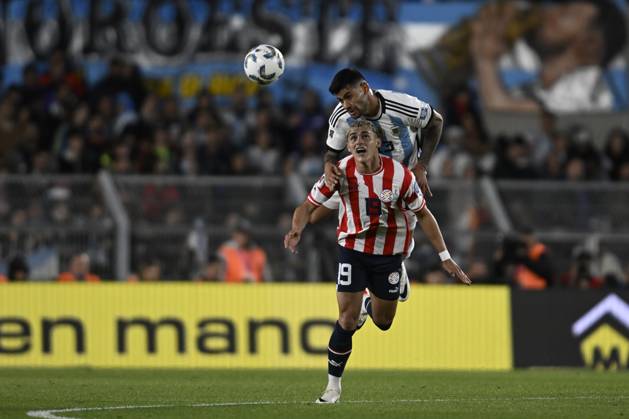 BUENOS AIRES, ARGENTINA - OCTOBER 12: Cristian Romeroof Argentina during the FIFA World Cup, WM, Weltmeisterschaft, Fussball 2026 Qualifier match between Argentina and Paraguay at Estadio Mas Monumental Antonio Vespucio Liberti on October 12, 2023 in Buenos Aires, Arg Argentina v Paraguay : FIFA World Cup 2026 Qualifier match Copyright: xDiegoxHalisz SFSIx