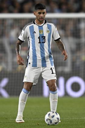 BUENOS AIRES, ARGENTINA - OCTOBER 12: Cristian Romero of Argentina during the FIFA World Cup, WM, Weltmeisterschaft, Fussball 2026 Qualifier match between Argentina and Paraguay at Estadio Mas Monumental Antonio Vespucio Liberti on October 12, 2023 in Buenos Aires, Arg Argentina v Paraguay : FIFA World Cup 2026 Qualifier match Copyright: xDiegoxHalisz SFSIx