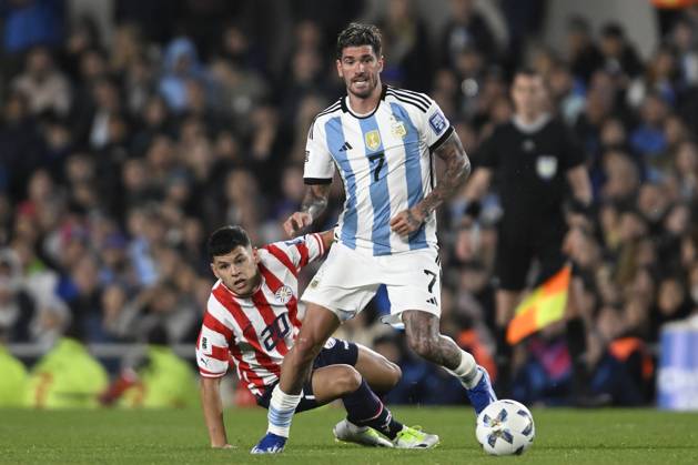 BUENOS AIRES, ARGENTINA - OCTOBER 12: Rodrigo De Paul of Argentina during the FIFA World Cup, WM, Weltmeisterschaft, Fussball 2026 Qualifier match between Argentina and Paraguay at Estadio Mas Monumental Antonio Vespucio Liberti on October 12, 2023 in Buenos Aires, Arg Argentina v Paraguay : FIFA World Cup 2026 Qualifier match Copyright: xDiegoxHalisz SFSIx