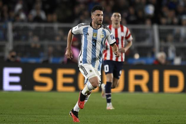 BUENOS AIRES, ARGENTINA - OCTOBER 12: Nicolas Tagliafico during the FIFA World Cup, WM, Weltmeisterschaft, Fussball 2026 Qualifier match between Argentina and Paraguay at Estadio Mas Monumental Antonio Vespucio Liberti on October 12, 2023 in Buenos Aires, Arg Argentina v Paraguay : FIFA World Cup 2026 Qualifier match Copyright: xDiegoxHalisz SFSIx