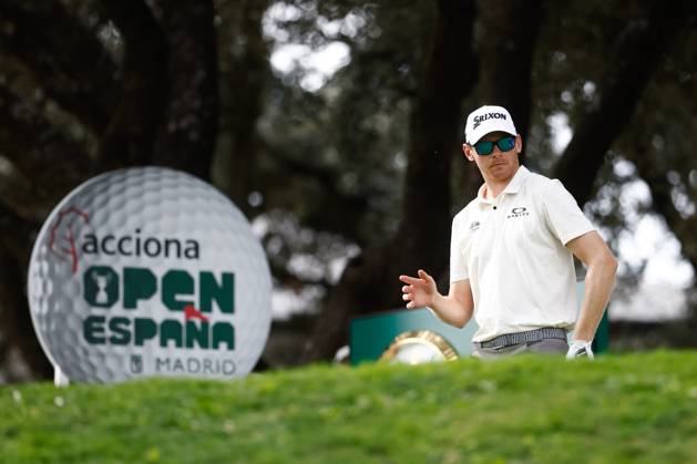 October 13, 2023, MADRID, MADRID, SPAIN: Sebastian Soderberg of Switzerland in action during Acciona Open de Espana, Round 2, Golf tournament celebrated at Club de Campo on October 13, 2023, in Madrid, Spain. MADRID SPAIN - ZUMAa181 20231013_zaa_a181_030 Copyright: xOscarxJ.xBarrosox