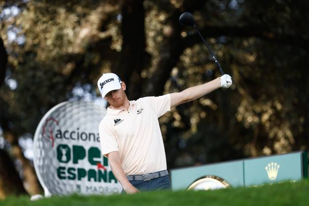 October 15, 2023, MADRID, MADRID, SPAIN: Sebastian Soderberg of Switzerland in action during Acciona Open de Espana, Round 4, Golf tournament celebrated at Club de Campo on October 15, 2023, in Madrid, Spain. MADRID SPAIN - ZUMAa181 20231015_zaa_a181_035 Copyright: xOscarxJ.xBarrosox