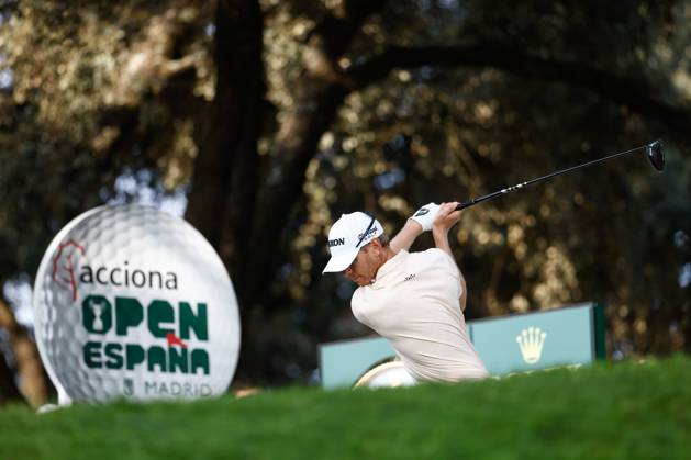 October 15, 2023, MADRID, MADRID, SPAIN: Sebastian Soderberg of Switzerland in action during Acciona Open de Espana, Round 4, Golf tournament celebrated at Club de Campo on October 15, 2023, in Madrid, Spain. MADRID SPAIN - ZUMAa181 20231015_zaa_a181_039 Copyright: xOscarxJ.xBarrosox