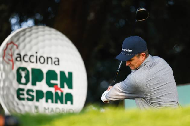 October 15, 2023, MADRID, MADRID, SPAIN: Justin Rose of England in action during Acciona Open de Espana, Round 4, Golf tournament celebrated at Club de Campo on October 15, 2023, in Madrid, Spain. MADRID SPAIN - ZUMAa181 20231015_zaa_a181_080 Copyright: xOscarxJ.xBarrosox