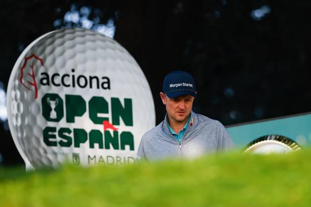 October 15, 2023, MADRID, MADRID, SPAIN: Justin Rose of England in action during Acciona Open de Espana, Round 4, Golf tournament celebrated at Club de Campo on October 15, 2023, in Madrid, Spain. MADRID SPAIN - ZUMAa181 20231015_zaa_a181_086 Copyright: xOscarxJ.xBarrosox