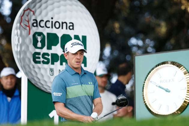 October 15, 2023, MADRID, MADRID, SPAIN: Grant Forrest of Scotland in action during Acciona Open de Espana, Round 4, Golf tournament celebrated at Club de Campo on October 15, 2023, in Madrid, Spain. MADRID SPAIN - ZUMAa181 20231015_zaa_a181_115 Copyright: xOscarxJ.xBarrosox