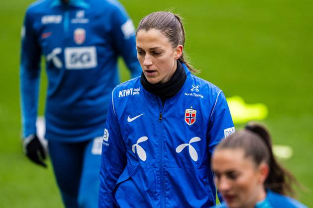 231025 Emma Stolen Godo of the Norwegian women s national football team during a training session on October 25, 2023 in Oslo. Photo: Marius Simensen BILDBYRAN COP 238 bbeng dam football fotball fotboll norge norway practice soccer training trening träning uefa women s nations league Copyright: MARIUSxSIMENSEN BB231025BB889