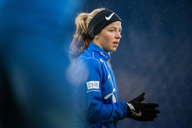 231128 Justine Kielland of the Norwegian women s national football team during a training session on November 28, 2023 in Oslo. Photo: Vegard Grott BILDBYRAN kod VG VG0562 bbeng fotboll football soccer fotball norge norway women dam nations league träning practice training trening Copyright: VEGARDxGRoTT BB231128VG020