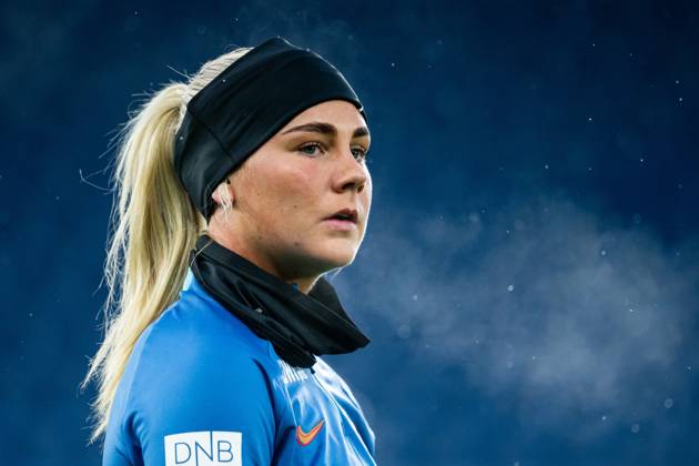 231128 Cathinka Tandberg of the Norwegian women s national football team during a training session on November 28, 2023 in Oslo. Photo: Vegard Grott BILDBYRAN kod VG VG0562 bbeng fotboll football soccer fotball norge norway women dam nations league träning practice training trening Copyright: VEGARDxGRoTT BB231128VG034