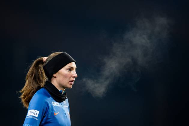 231204 Marit Bratberg Lund of the Norwegian women s national football team during a training session on December 4, 2023 in Sankt Pölten. Photo: Vegard Grott BILDBYRAN kod VG VG0567 bbeng fotboll football soccer fotball norge norway women dam nations league träning practice training trening st pölten Copyright: VEGARDxGRoTT BB231204VG007
