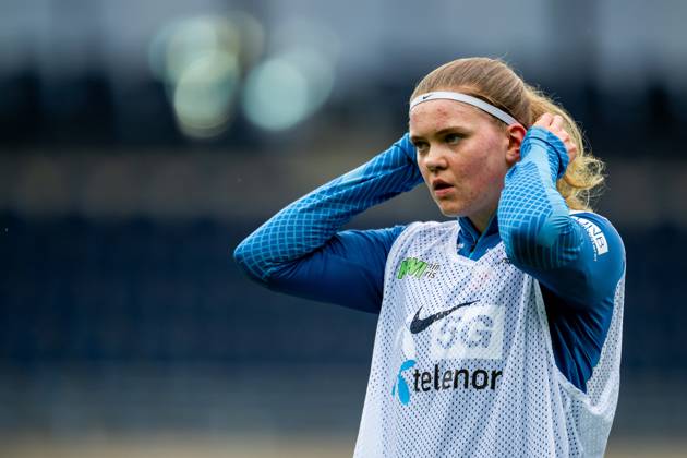 240220 Signe Gaupset of the Norwegian women s national football team during a training session on February 20, 2024 in Stavanger. Photo: Vegard Grott BILDBYRAN kod VG VG0576 bbeng fotboll football soccer fotball norge norway women dam nations league träning practice training trening Copyright: VEGARDxGRoTT BB240220VG017