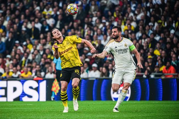 Marcel Sabitzer (Borussia Dortmund, 20), Nacho Fernandez (Real Madrid, 06) ENG, Borussia Dortmund vs. Real Madrid, Fussball, Champions League, Finale, Saison 2023 2024, 01.06.2024 ENG, Borussia Dortmund vs. Real Madrid, Fussball, Champions League, Finale, Saison 2023 2024, 01.06.2024 London Copyright: xEibner-Pressefoto MarcelxvonxFehrnx EP_MFN