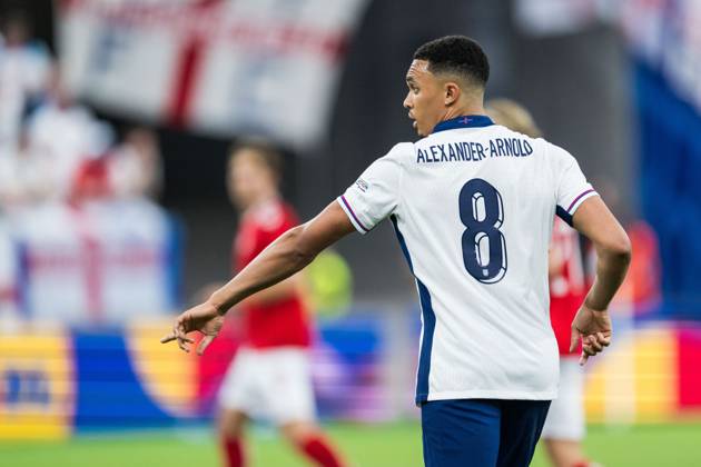 240620 Trent Alexander-Arnold of England during the UEFA EURO, EM, Europameisterschaft,Fussball 2024 Football Championship match between Denmark and England on June 20, 2024 in Frankfurt. Photo: Mathias Bergeld BILDBYRAN kod MB MB0939 fotboll football soccer fotball fotbolls-em europamästerskap em uefa euro uefa european football championship euro 2024 danmark denmark england bbeng Copyright: MATHIASxBERGELD BB240620MB105