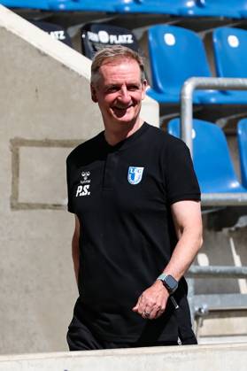 Trainer Petrik Sander (1. FC Magdeburg) - Fussball NOFV-Oberliga Süd Porträttermin 2023 2024 offizieller Fototermin 1. FC Magdeburg U23 in der MDCC Arena in Magdeburg - Deutschland, Fussball, Maenner, GER, 26.07.2023