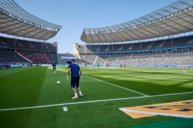 Stimmungsbild Olympiastadion Berlin, GER, Hertha BSC vs. SSV Jahn Regensburg, Fussball Herren, 2. Bundesliga, Saison 2024 2025, 03. Spieltag, 24.08.2024. (DFL REGULATIONS PROHIBIT ANY USE OF PHOTOGRAPHS AS IMAGE SEQUENCES AND OR QUASI - VIDEO). GER, Hertha BSC vs. SSV Jahn Regensburg, Fussball Herren, 2. Bundesliga, Saison 2024 2025, 03. Spieltag, 24.08.2024. Berlin Copyright: xEibner-Pressefotox xClaudiusxRauchx EP_CRH