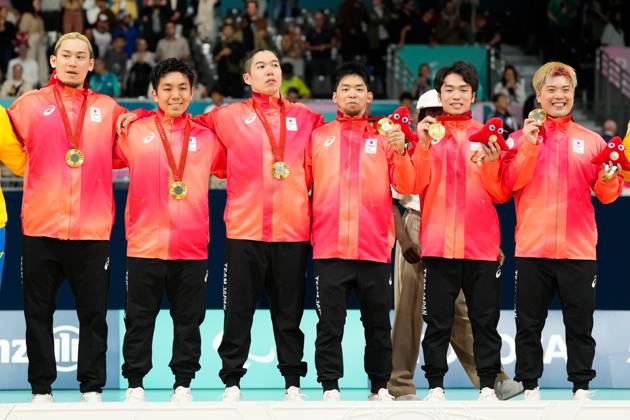 Japan team group, Mannschaftsbild, Totale SEPTEMBER 5, 2024 - Goalball : Mens Medal Ceremony at South Paris Arena during the Paris 2024 Paralympic Games in Paris, France. Noxthirdxpartyxsales (265524473)