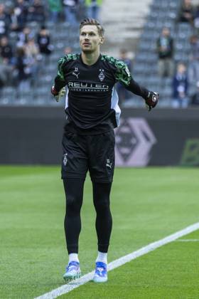 Moritz Nicolas (Borussia Moenchengladbach, 33). Moenchengladbach, Fussball 1.Bundesliga 5. Spieltag, Spieltag 5, Borussia Moenchengladbach - 1. FC Union Berlin, 28.09.2024, Borussia-Park, Moenchengladbach. DFL regulations prohibit any use of photographs as image sequences and or quasi-video Â
