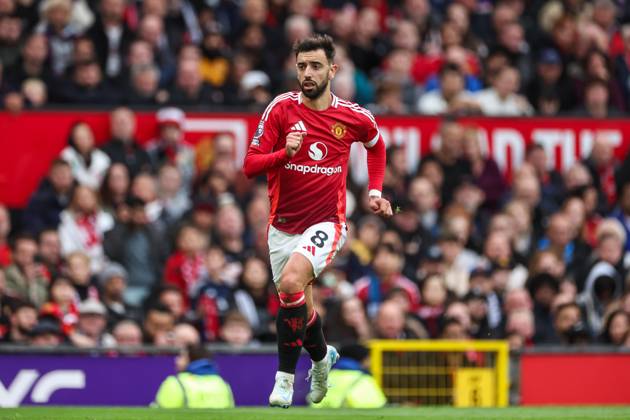 Premier League Manchester United, ManU v Tottenham Hotspur Bruno Fernandes of Manchester United during the Premier League match Manchester United vs Tottenham Hotspur at Old Trafford, Manchester, United Kingdom, 29th September 2024 (Photo by Mark Cosgrove News Images) Copyright: xMarkxCosgrove NewsxImagesx